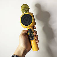 Беспроводной микрофон караоке bluetooth WSTER WS-1816. JQ-431 Цвет: золотой