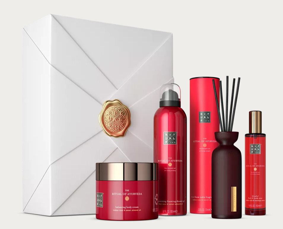 Набір The Ritual Of Ayurveda 4 balancing bestsellers L(shower gel, cream, mist, fragrance sticks)