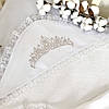 Махрова крижма для хрещення "Діадема" Махра Біла 80х90 см BetiS, фото 2