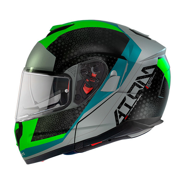 Мотошолом MT ATOM SV Adventure A6 Gloss Green XS