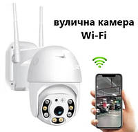 Уличная поворотная камера PTZ IP 2 mp WiFI с блоком питания приложение HIsee