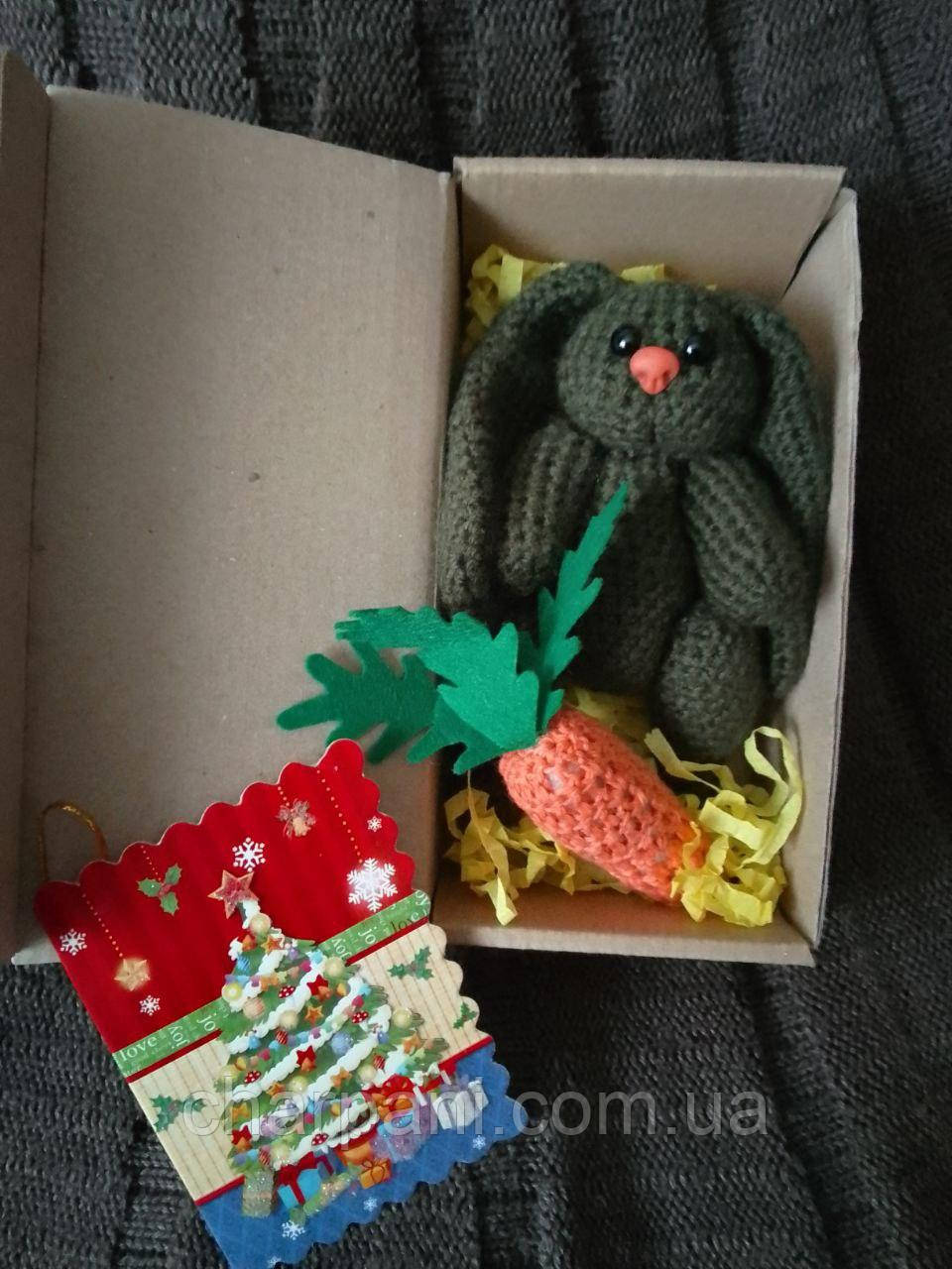 Подарунок  Зайченя Для Дівчинки Новорічний подарунок М'яка іграшка Handmade Ручна робота Символ року