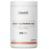 Аминокислоты (БЦАА) OstroVit BCAA + GLUTAMINE 1100 (300 капсул.)