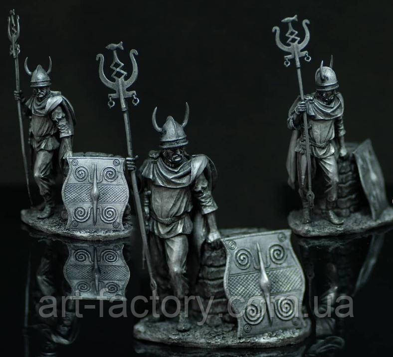 Статуетка колекційна Кельтський воїн 6,5 см фігурка з металу та олова, декор інтер'єр антикваріат