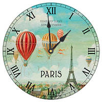 Годинник настінний круглий, 36 см Париж