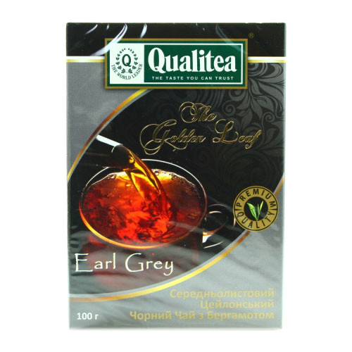 Чай чорний Qualitea Earl Grey Бергамот, 100 г, Чорний чай бергамот Кволіті Ерл Грей 100 грамів.