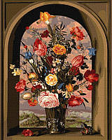 Холст для рисования Идейка Композиция из цветов © Ambrosius Bosschaert de Oude (KHO2075) 40 х 50 см (Без
