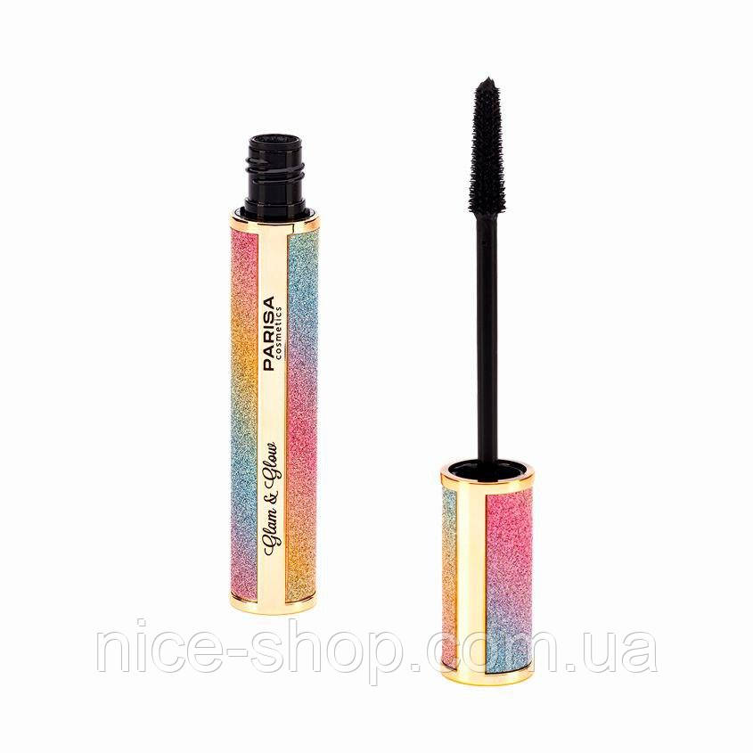 Туш для вій Parisa Cosmetics Mascara Glam & Glow чорна, фото 1
