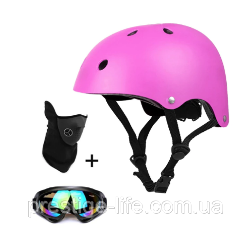 Шлем лыжный , ролики, велосипедный, скейтборд, сноуборд, фрирайд, туризм IronMen Розовый - фото 1 - id-p1726610806