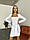 Жіноче укорочене трикотажне плаття однотонне з поясом розмір 40-46, колір уточнюйте під час замовлення, фото 4