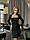 Жіноче укорочене трикотажне плаття однотонне з поясом розмір 40-46, колір уточнюйте під час замовлення, фото 9
