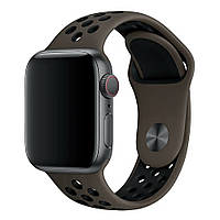 Ремінець силіконовий NIKE для Apple Watch 38 | 40 | 41 мм LARGE SIZE 26_BROWN-BLACK