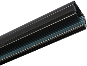 Трек 2м 3ф чорний овальний для світильників на шинопровід, фото 1