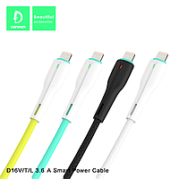 Кабель USB Denmen D16L USB - Lightning (3.6A) Turquoise