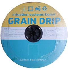 Крапельна стрічка для поливу в-во Корея Grain Drip 8 mil через 30 см, 1000 м 1,6 л/год емітерна