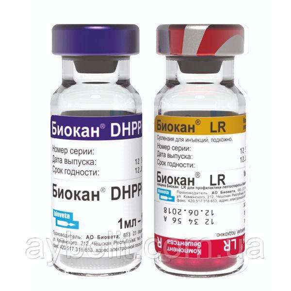 Вакцина для собак Біокан DHPPi+LR — Biocan Bioveta