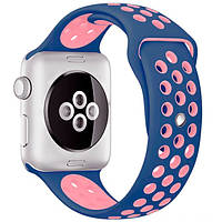 Ремінець силіконовий NIKE для Apple Watch 42 44 | 45 мм LARGE SIZE 9_BLUE-PURPLE