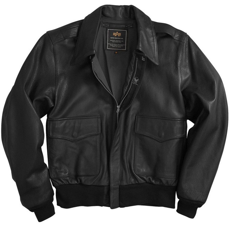 Шкіряна льотна куртка Alpha Industries A-2 Goatskin Leather Jacket MLA21019P1 (Black)