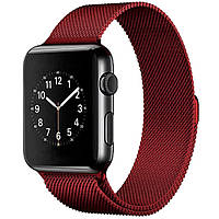 Ремінець металевий для годинника APPLE WATCH 38MM / 40MM / 41MM Milanese Loop 14_burgundy