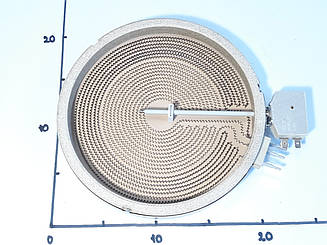 Електроконфорка Ø200 / 1700w (0.7+1) кВт. / 3 конт. для склокерамічних поверхонь