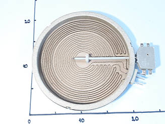 Електроконфорка Ø200 / 1700w (0.7+1) кВт. / 5 конт. для склокерамічних поверхонь
