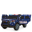 Дитячий електромобіль Джип M 3259 EBLR-1-2, Ford Police, колеса EVA, шкіряне сидіння, чорно-білий, фото 3