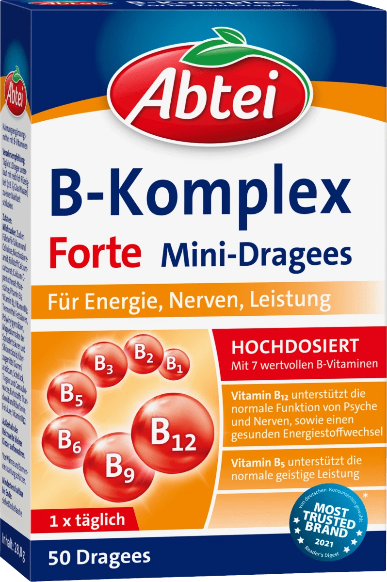 Біологічно активна добавка Abtei Komplex Vitamin B, 50 шт