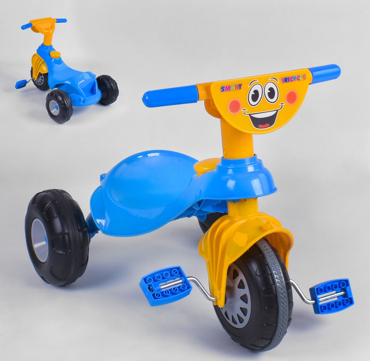 Велосипед триколісний My Pet 07-132 з клаксоном, багажник, ровер, фото 1