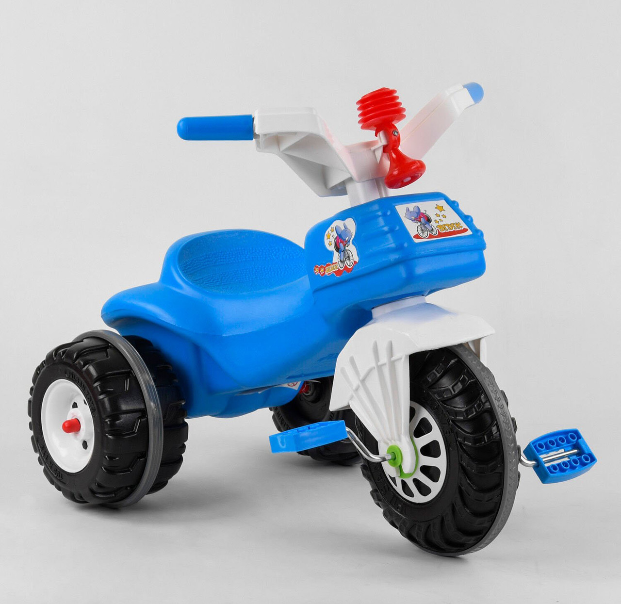 Велосипед триколісний 07-119 Pilsan синій з білим, клаксон, фото 1