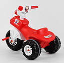 Велосипед триколісний 07-119 Pilsan червоний з білим, клаксон, фото 4