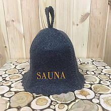 ШАПКА ДЛЯ САУНИ І ЛАЗНІ G "SAUNA ЖОВТА" СІРА ГЕОТЕКСТИЛЬ