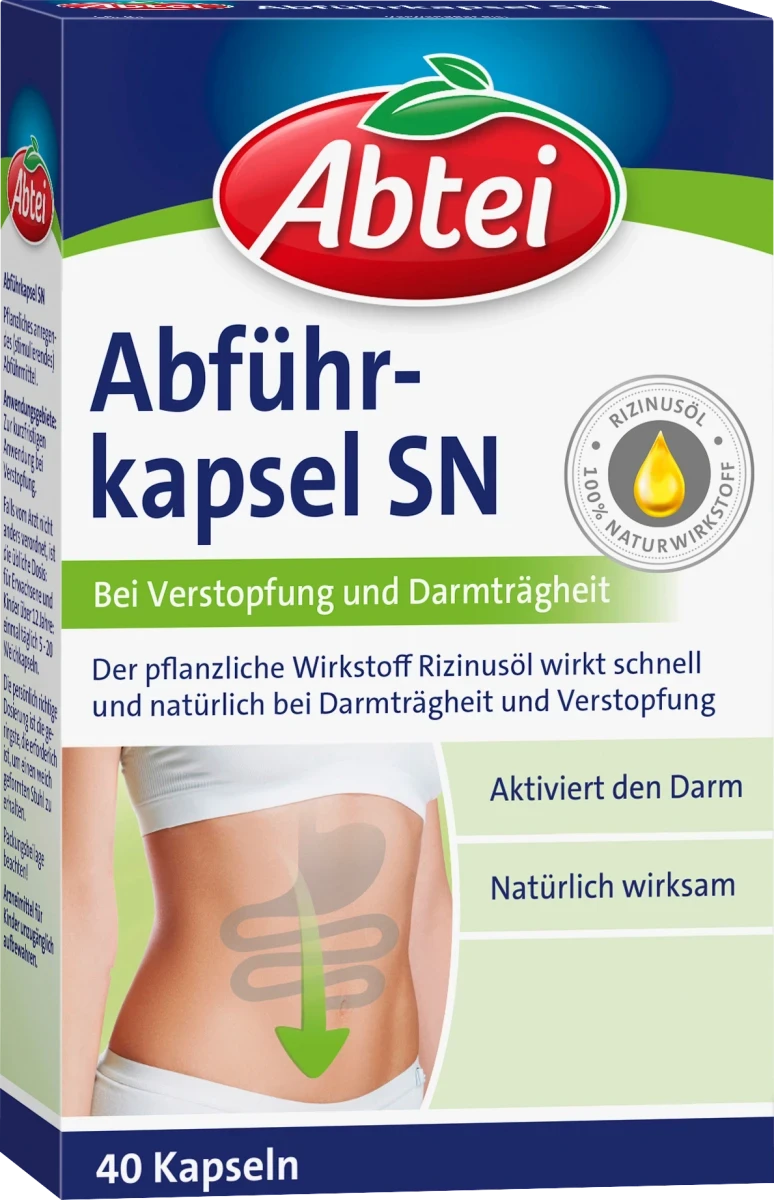 Проносні капсули Abtei Abführ-Kapseln, 40 шт