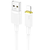 Кабель для зарядки телефона Lightning Apple iPhone HOCO U109 |2.4A/120см| Белый