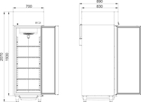 Універсальна холодильна шафа JUKA SD70М, фото 2