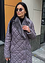 Пальто стьобане з плащової тканини зимове Стокгольм індиго, фото 3