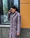 Пальто стьобане з плащової тканини зимове Стокгольм індиго, фото 4