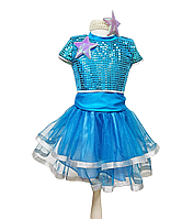 Карнавальный костюм Звездочки( трикотаж пайетка), голубой