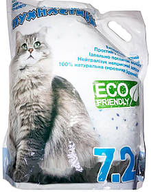 Наповнювач силікагелевий "Пухнастики" без аромату 7,2л для котячого туалету