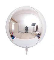 Фольгована кулька "Сфера" срібна металік 10"(25см) 1 шт.