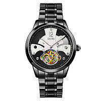 Роскошные автоматические механические часы Skmei 9205BKWT Black-White