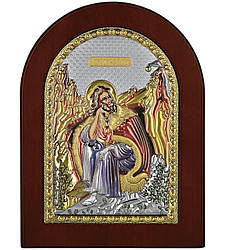 Ікона Святий Ілля 15x21см в різнобарвній емалі аркової форми на дереві