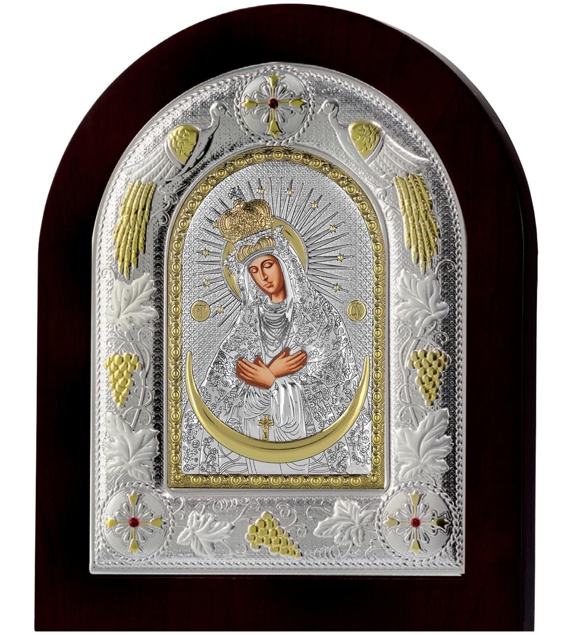 Остробрамская Икона Божией Матери 24x29см арочной формы на дереве ...
