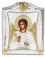 Икона Ангела Хранителя 15,5x19,5см в серебряной рамке с позолотой