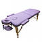 Кушетка масажна Двосекційний дерев'яний складаний масажний стіл валізу переносний VICTORY (NEW TEC), фото 4