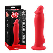 Вібратор червоний на присоску Real Burst Vibrator | Puls69, фото 2