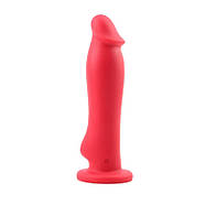 Вібратор червоний на присоску Real Burst Vibrator | Puls69, фото 3