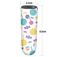 Компактний вібратор із принтом Rechargeable Lollipop Massager | Puls69, фото 2