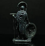 Статуетка колекційна Спартанський воїн 6,5 см фігурка з металу та олова, декор інтер'єр антикваріат, фото 2