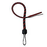 Батіг гнучкий Снейк, натуральна шкіра, колір чорно-червоний, довжина - 80 см KityS, фото 2