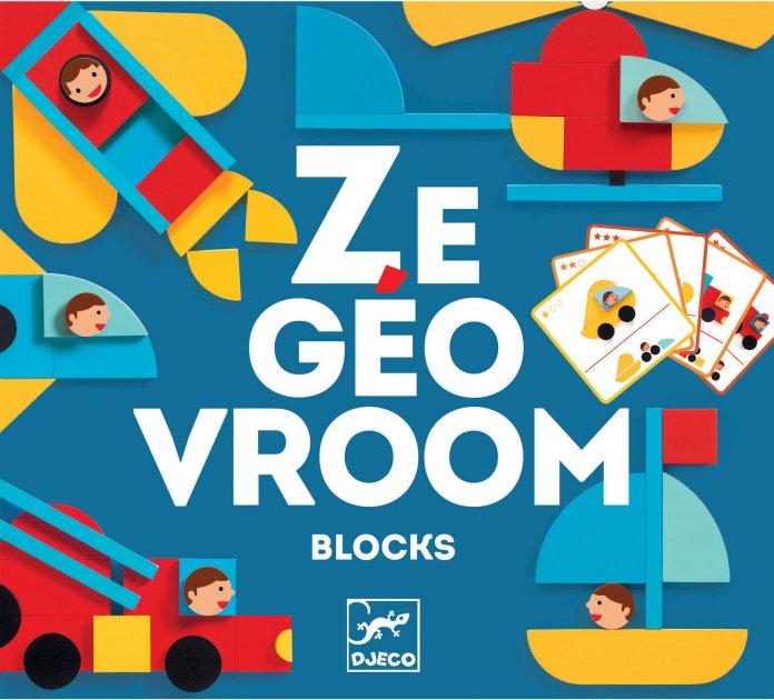 Набір дерев'яних геометричних фігур Djeco Танграм Геоврум Ze Geo Vroom DJ06436
